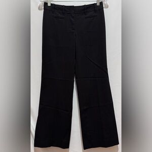 Ann Taylor Loft Petites Black Flat Front Trouser Slacks Pants in Women’s Size 0P
